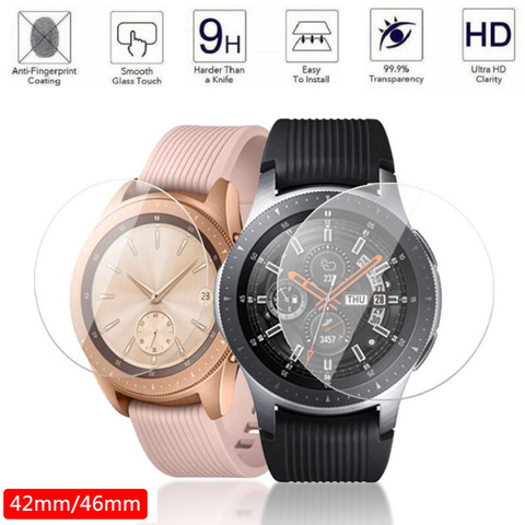 Protecteur d'écran en verre trempé pour Samsung Galaxy Watch, 2 pièces, 46mm 42mm, Film de protection Anti-Explosion, bracelet de montre ► Photo 1/6