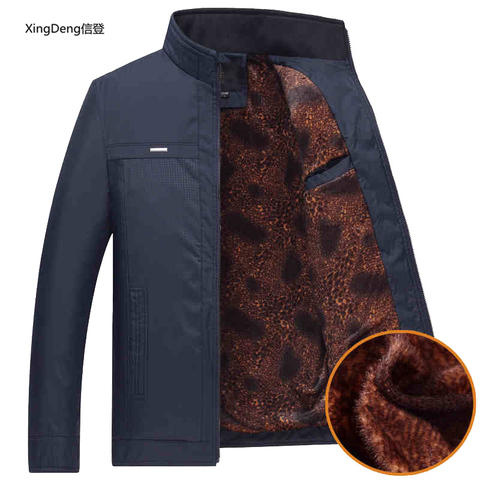 XingDeng hommes veste d'hiver décontracté épaissir chaud Zipper top manteaux mâle de haute qualité Multiple vêtements pardessus plus 3XL ► Photo 1/6