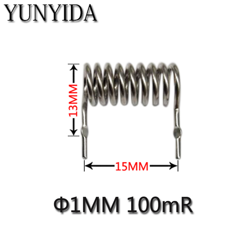 Résistance Constantan 01-13, 10 pièces, 0,1r/100mR/diamètre 1.0mm/pas 15mm/100 milliohms ► Photo 1/1