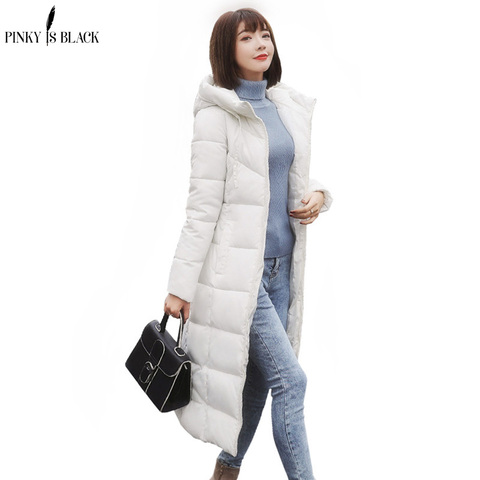 Pinkylisblack – manteau d'hiver pour femme, veste rembourrée 2022 coton, parka longue à capuche épaisse, grande taille 6XL ► Photo 1/6