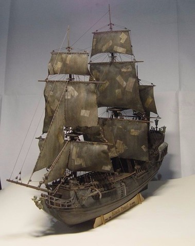 Maquette NIDALE echelle 1/96 noir perle Pirates des caraïbes voile en bois baot maquette kit inclus spécification anglaise ► Photo 1/5