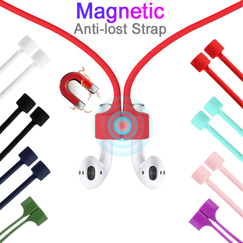 Sangle magnétique pour écouteurs pour TWS Anti-perte sangle corde magnétique pour écouteurs Bluetooth cordon de câble en Silicone ► Photo 1/6