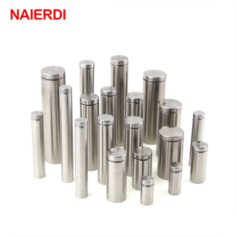 NAIERDI-attaches en verre, 10 pièces, 19mm, en acier inoxydable, acrylique, support de fixation, ongles, panneau d'affichage, vis, matériel ► Photo 1/6