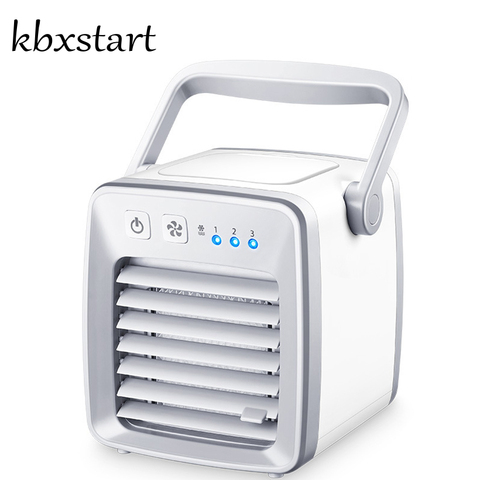 Kbxstart – Mini Climatiseur Portable par évaporation à eau, ventilateur de bureau USB 12V, pour voiture, Maison et chambre ► Photo 1/6