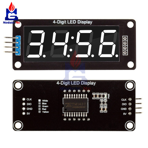 Diymore TM1637 0.56 pouces 4 chiffres Tube de affichage LED numérique décimal 7 Segments horloge Module affichage blanc pour Arduino ► Photo 1/6