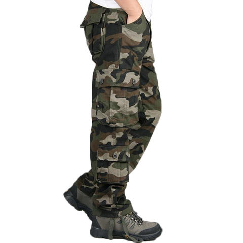 Pantalon Camouflage Homme décontracté Camo Cargo Pantalon Hip Hop joggeurs Streetwear Pantalon Homme multi-poches militaire tactique Pantalon ► Photo 1/6