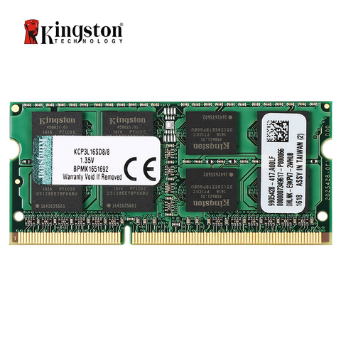 Kingston-ordinateur portable 8 go DDR3L, 1600MHz, 1.35v de RAM (KCP3L16SD8/8) ► Photo 1/4