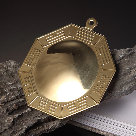 Miroir Feng Shui agua en cuivre, 3.5 pouces, miroir convexe pointu, décoration fournitures pour la maison ► Photo 1/4