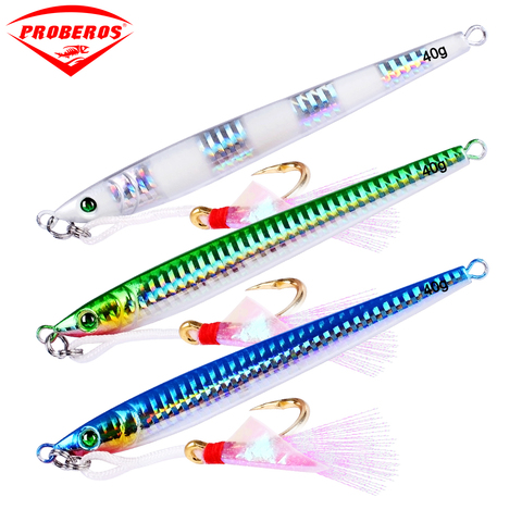 1 PC Jigging Plomb 40G-60G-80G/10.5-13.5 cm En Métal Gabarit Leurre De Pêche avec Le Népal Crochets 5 Couleurs Paillette wobbler Appât Dur Artificielle ► Photo 1/6