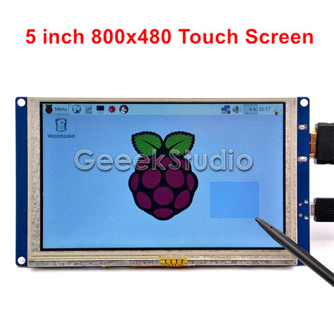 Écran tactile LCD HDMI 5 pouces, 800x480 TFT, pour Raspberry Pi 4B / 3B + / 3B / 2 modèle B/PC, pilote gratuit, Plug and Play ► Photo 1/6