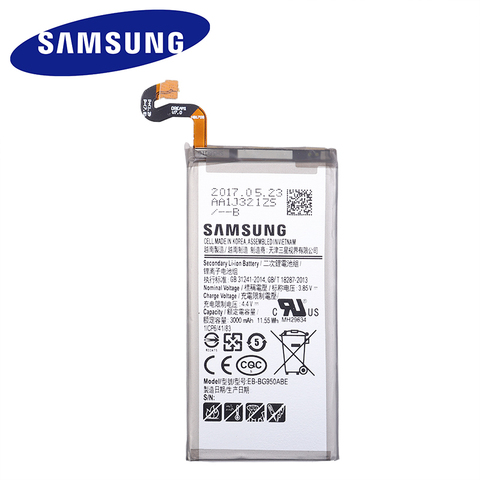 Batterie D'origine Samsung Pour Galaxy S8 SM-G9508 G950F G950A G950T G950U G950V G950S EB-BG950ABE Batteries de Téléphone Portable 3000 mAh ► Photo 1/3