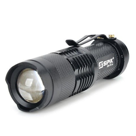 SIPIK-mini torche blanche, 1 Mode XR-E Q5 LED, avec zoom, lampe de poche led lanternes à ampoules (1x14500/AA) SK68 ► Photo 1/6