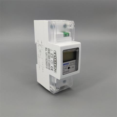 Compteur d'énergie Din rail de 5(65)A 230V, 220V, 50HZ, 60HZ, DDS238-2 monophasé, KWH Watt ► Photo 1/6