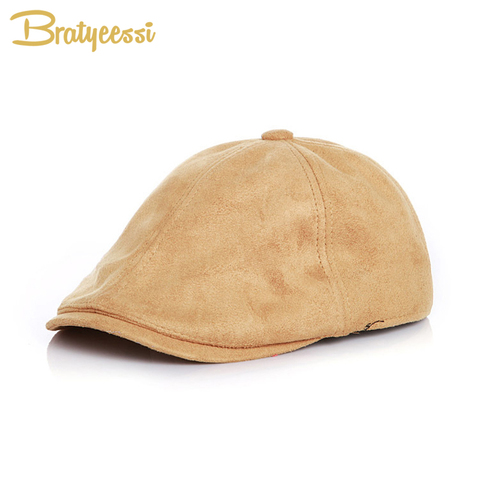 Printemps Automne Suédine Infantile Béret Beau Bébé Chapeau Réglable Enfants Cap pour Fille Garçon 2-5 Ans 1 pièce ► Photo 1/6