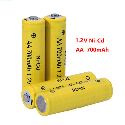 1.2v NI-CD AA Batteries 700mAh Rechargeable nicd batterie 1.2V NI-CD aa pour télécommande électrique voiture jouet RC ues ► Photo 1/5