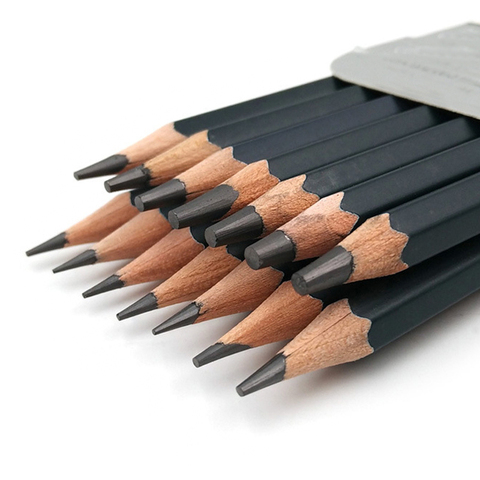 14 pièces/ensemble ensemble de crayons de dessin de croquis professionnel HB 2B 6H 4H 2H 3B 4B 5B 6B 10B 12B 1B crayons de peinture fournitures de papeterie ► Photo 1/5