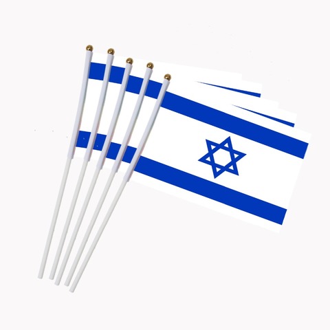 Petits drapeaux israéliens ondulants, 5 pièces, 14x21cm, avec drapeaux en plastique, activité, défilé, Sports, décoration pour la maison NN014 ► Photo 1/4