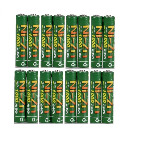 Lot de 16 batteries rechargeables 1000mwh NiZn 1.6V AAA ► Photo 1/5