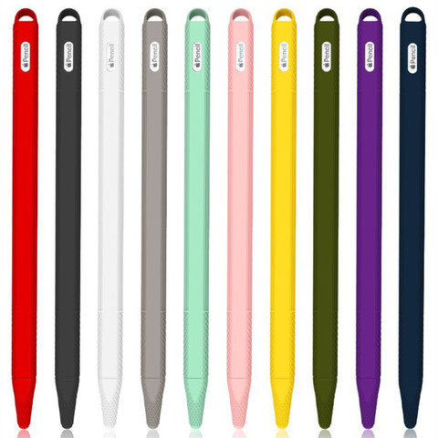 Étui pour Apple crayon 2e génération en Silicone doux, étui pour iPad, 2 capuchons, couvercle, tablette, stylo tactile, pochette ► Photo 1/6
