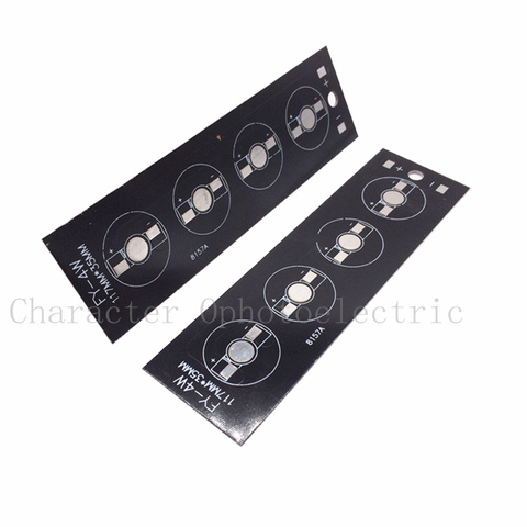 Circuit imprimé en Aluminium 117mm x 35mm, 2 pièces pour 4 LED en série 1W 3W 5W pour puce LED 1W 3W 5W ► Photo 1/1