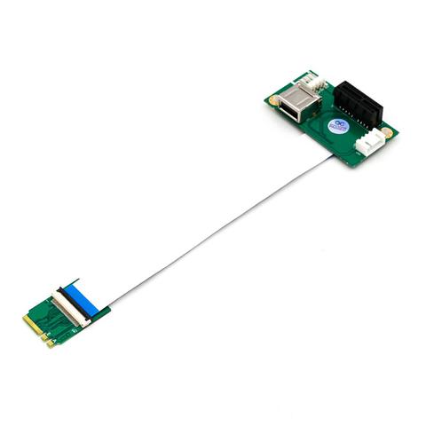 M.2 NGFF clé A/E à PCIE adaptateur de Riser PCI-E X1 USB Molex 4Pin adaptateur d'alimentation PCI Express câble d'extension pour ordinateur à pleine vitesse ► Photo 1/1