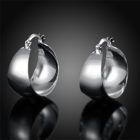 DOTEFFIL – boucles d'oreilles en argent Sterling 925 pour femme, bijou à la mode, convexe lisse, pour mariage, fiançailles, fête ► Photo 1/6