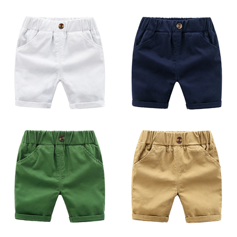 DE pêche nouveau enfant en bas âge enfants pantalons décontractés pour garçons Shorts été coton enfants Shorts DE plage couleur unie bébé garçon vêtements 2-6 ans ► Photo 1/6