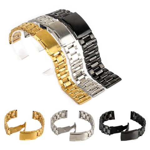 Bracelet de montre de marque de luxe, accessoires bracelet de montre, 18mm 20mm 22mm 24mm, boucle en acier inoxydable ► Photo 1/6