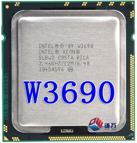 Intel Xeon W3690 w3690 CPU processeur/3.46 GHz/LGA1366/12 MB L3 Cache/Six-Core/serveur CPU Livraison Gratuite, 100% travail ► Photo 1/1