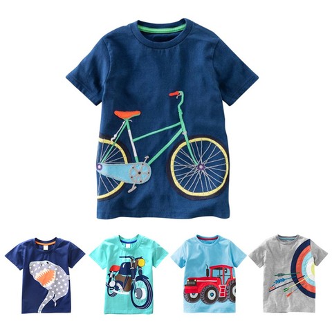 Coton garçons T-Shirt enfants chemises bébé garçons décontracté à manches courtes voiture impression T-shirt pour garçon été enfants bambin T-Shirt dessus de chemise ► Photo 1/6