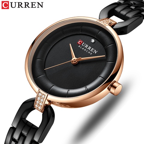 CURREN Quartz femmes luxe strass horloge femme cadeau charmant dames en acier inoxydable Bracelet femmes Montre-Bracelet Montre femme ► Photo 1/6