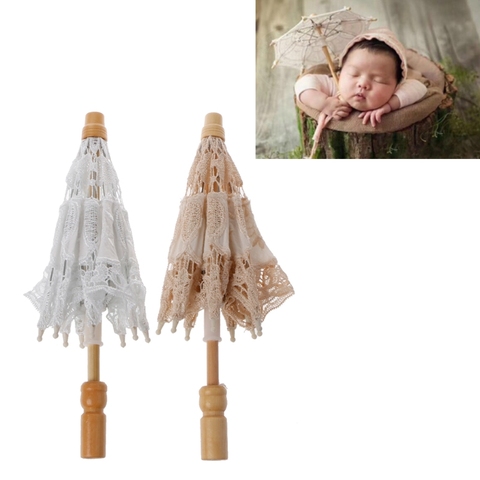 Nouveau-né bébé photographie accessoires dentelle parapluie infantile Studio tir Photo accessoire ► Photo 1/6