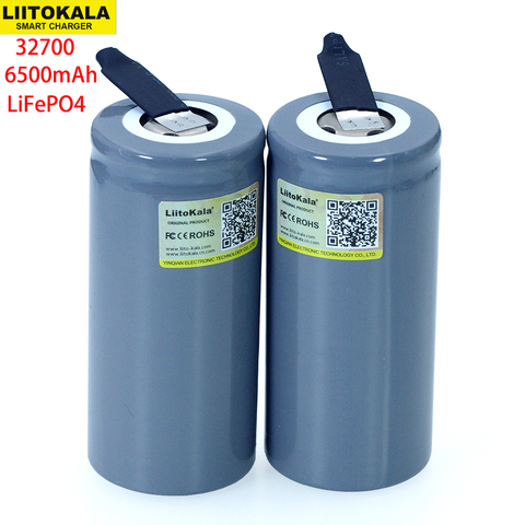 LiitoKala 3.2V 32700 6500mAh LiFePO4 batterie 35A décharge continue Maximum 55A batterie haute puissance + bricolage Nickel feuilles ► Photo 1/5