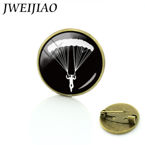 JWEIJIAO ciel plongée parachutisme broche formelle parachutisme vêtements cravate parachutisme broches intéressant Sport Silhouette Badge C 1071 ► Photo 1/2