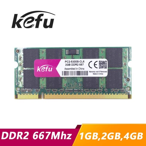 KEFU 1 gb 2 gb 4 gb ddr2 667 Mhz pc2-5300 sodimm ordinateur portable, ddr2 667 2 gb pc2-5300s dimm ordinateur portable, mémoire ram ddr2 2 gb 2g 667 mhz sdram ► Photo 1/5