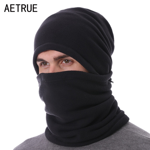 AETRUE-Bonnet tricoté pour hommes et femmes | Bonnet écharpe, cagoule, Bonnet Gorras pour hommes et femmes, chapeaux d'hiver pour hommes, anneau, bonnets Skullies ► Photo 1/6