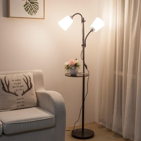 Lampe de sol peinte nordique moderne, rétro, ajustable, E27 LED, avec 2 couleurs, luminaire décoratif, idéal pour un salon, un bureau, une chambre à coucher ou un hôtel ► Photo 1/3