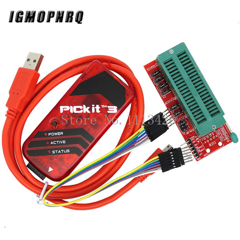 Ensemble de programmeur PICKIT3 + PIC ICD2 PICKit 2 PICKIT 3 PICKIT 3.5, adaptateur de programmation universel, siège ► Photo 1/3