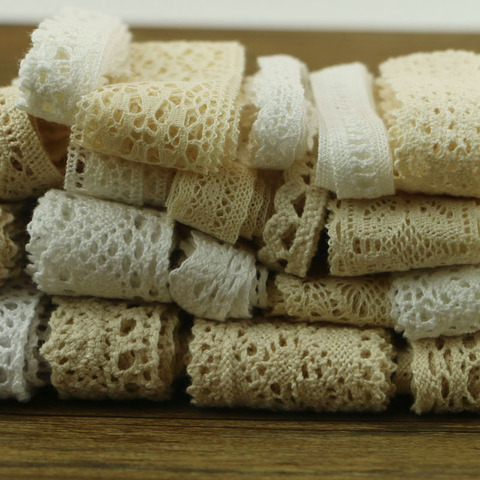 10 yards 10 séries de vêtements à coudre tissu DYI coton crochet dentelle ruban ornements. ► Photo 1/6