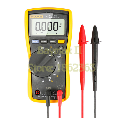 Multimètre de courant de tension ca/cc Fluke 115C 6000 avec Test de capacité jusqu'à 9999uF ► Photo 1/1