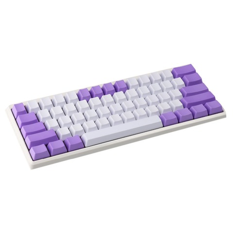 YMDK – clavier de jeu mécanique, 108 87 61 ANSI, profil OEM, PBT épais pour commutateurs MX, blanc, violet mixte, (capuchon de touche uniquement) ► Photo 1/6