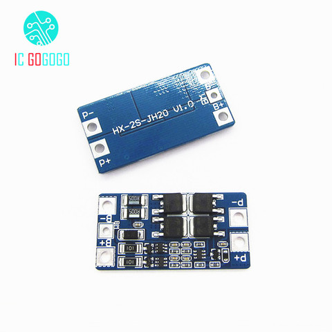 2 S 10A 8.4 V 7.4 V 18650 Lithium panneau de Protection BMS PCM PCB Li-ion Lipo 2 cellules avec fonction d'équilibre chargeur Module de Protection ► Photo 1/2