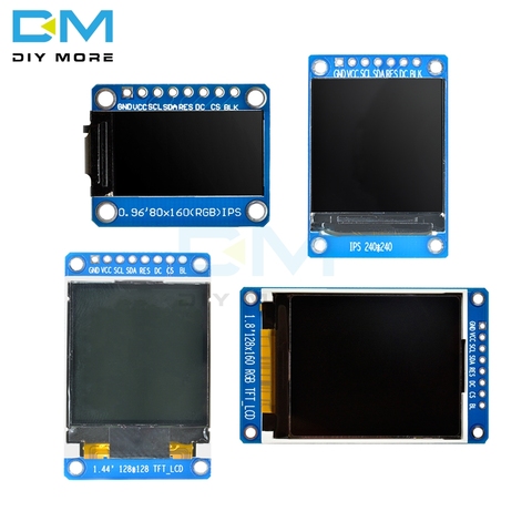 Panneau de Module d'affichage LCD SPI, 0.96/1.3/1.44/1.8 pouces, série 128x128 128x160 80x160 240x240 65K, polychrome TFT IPS ► Photo 1/6