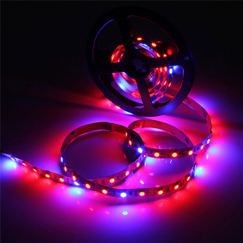 Bande lumineuse de croissance LED Flexible, pour Aquarium, serre hydroponique, plante, plante, lumière LED pour plante, 1M 2M 3M 4M 5M, DC12V, SMD 5050 ► Photo 1/6