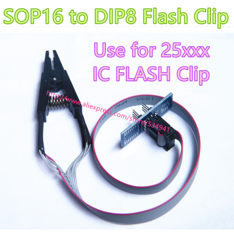 Pince de Test de programmeur SOP16 SOP SOIC 16 broches IC avec câble/SOP16 à DIP8 IC Clip Flash ► Photo 1/6