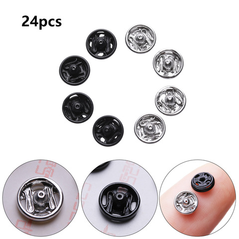 24 pièces 6mm Mini boutons boucles pour bricolage poupée vêtements minuscule métal boucle Invisible Snap pour 1/6 poupée vêtements couture accessoires ► Photo 1/6