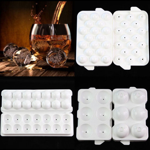 Nouvelle Sécurité En Plastique Whisky Boule de Glace Cube Maker Bac Sphère Moule Moule Brique De Barres Rondes ► Photo 1/6