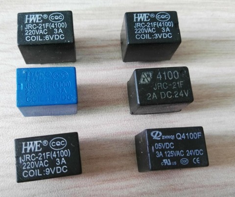 Mini relais PCB 6 broches, commutateur de relais DC 3V 5V 9V 12V 24V 4100 2 pièces ► Photo 1/1