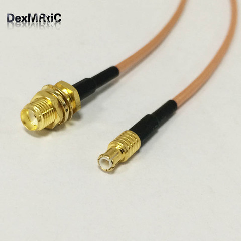 SMA femelle cloison à MCX mâle droit RF câble adaptateur RG316 15cm 6 pouces nouveau en gros pour WIFI routeur sans fil ► Photo 1/1