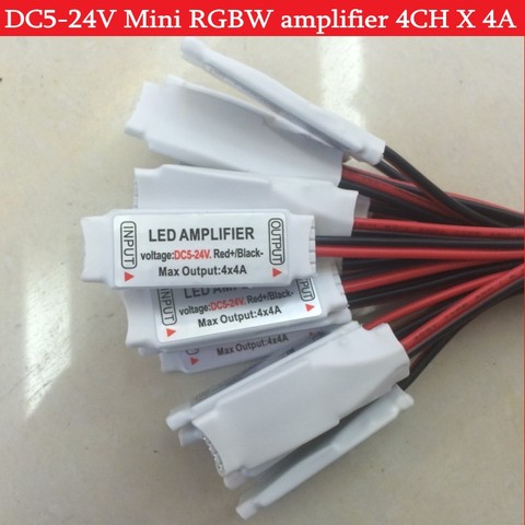 Mini amplificateur Led DC5-24V, 5 broches, 4ch x 4A, pour RGB RGBW RGBW RGBW + CCT, bande lumineuse, accessoires pour répéteur ► Photo 1/3